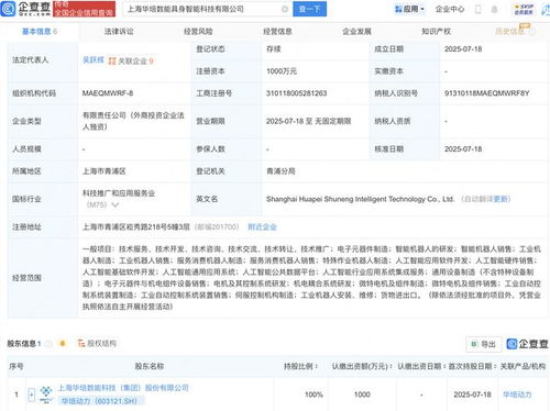 華培動(dòng)力新設(shè)具身智能科技子公司，深耕人工智能行業(yè)應(yīng)用系統(tǒng)集成服務(wù)